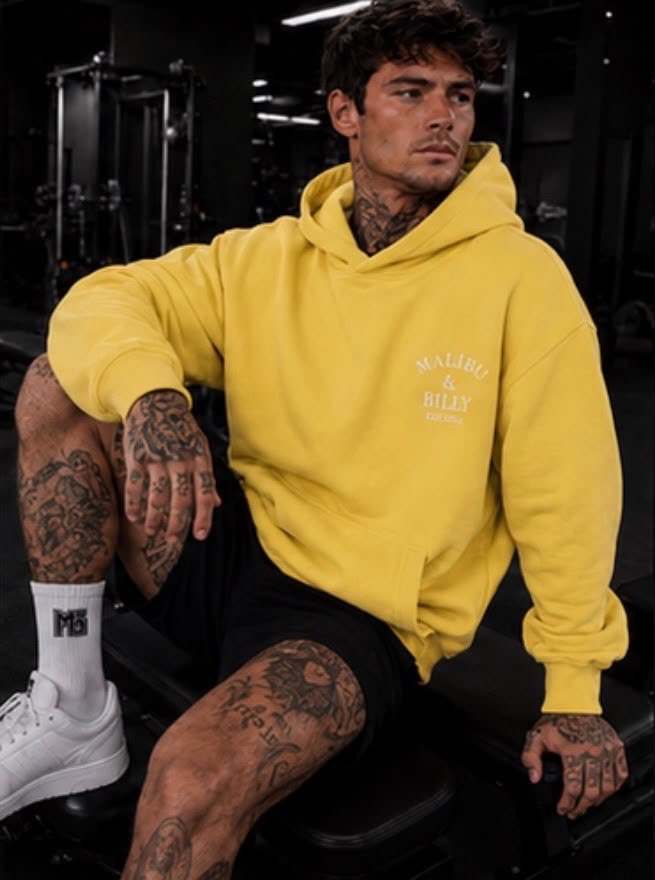 Lemon Drop oversized hoodie, men 3