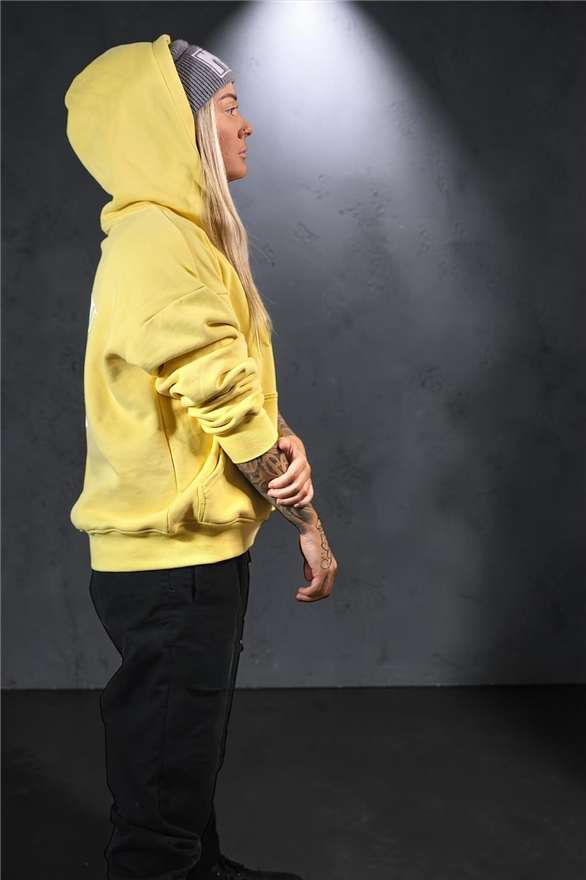 Lemon Drop oversized hoodie, women 3