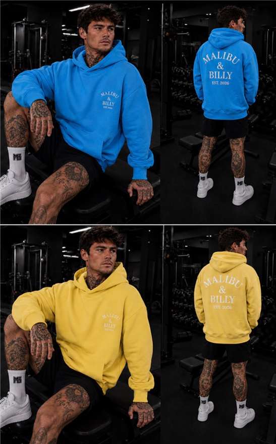 Blue Lagoon oversized hoodie, men 5